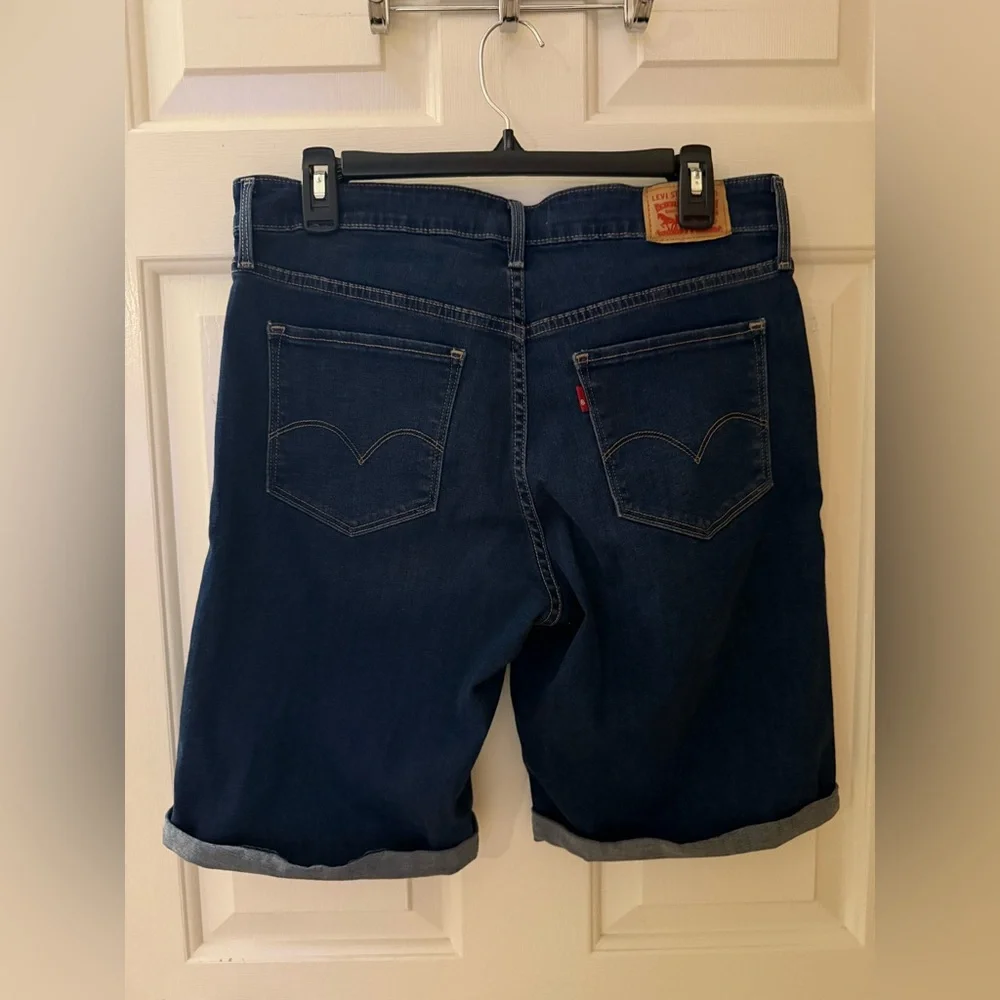 Levi Strauss Dark Blue Bermuda Shorts Size 16W Bermuda Jean Shorts NWOT - Picture 4 of 12